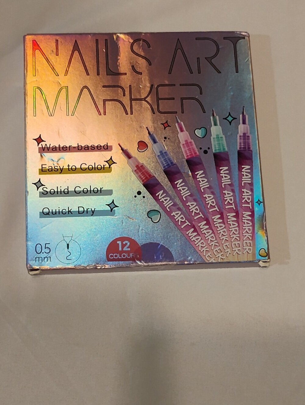 Nails Art Marker - 12 Color Holographic Set